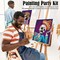 2 Pack Sip and Paint Kit for Adults Pre Drawn Canvas(Skeleton)